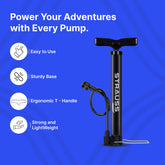 Strauss Bicycle Air Pump - Includes ball needle for versatility